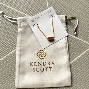 Kendra Scott Ever rose gold drusy necklace